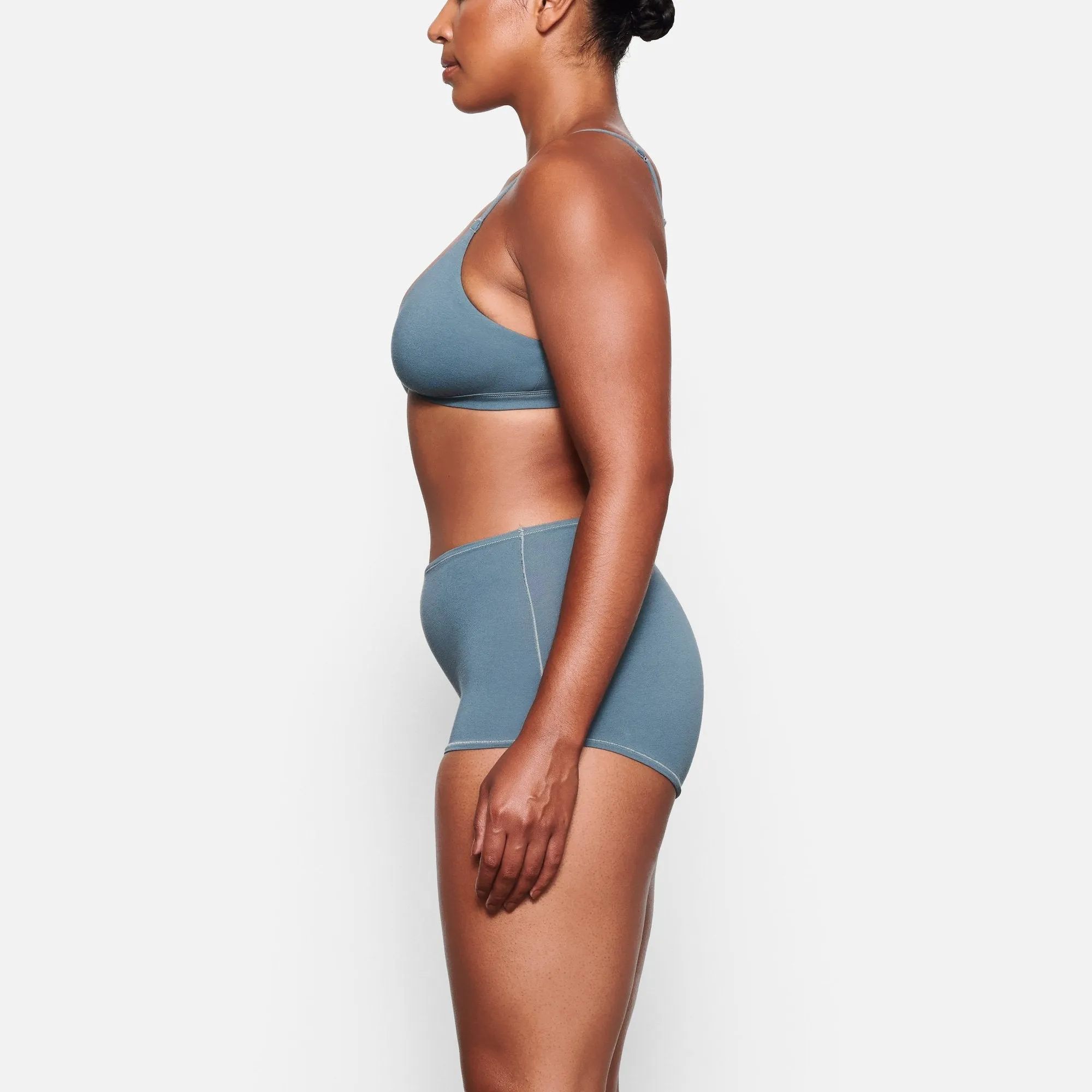 COTTON JERSEY TRIANGLE BRALETTE | KYANITE