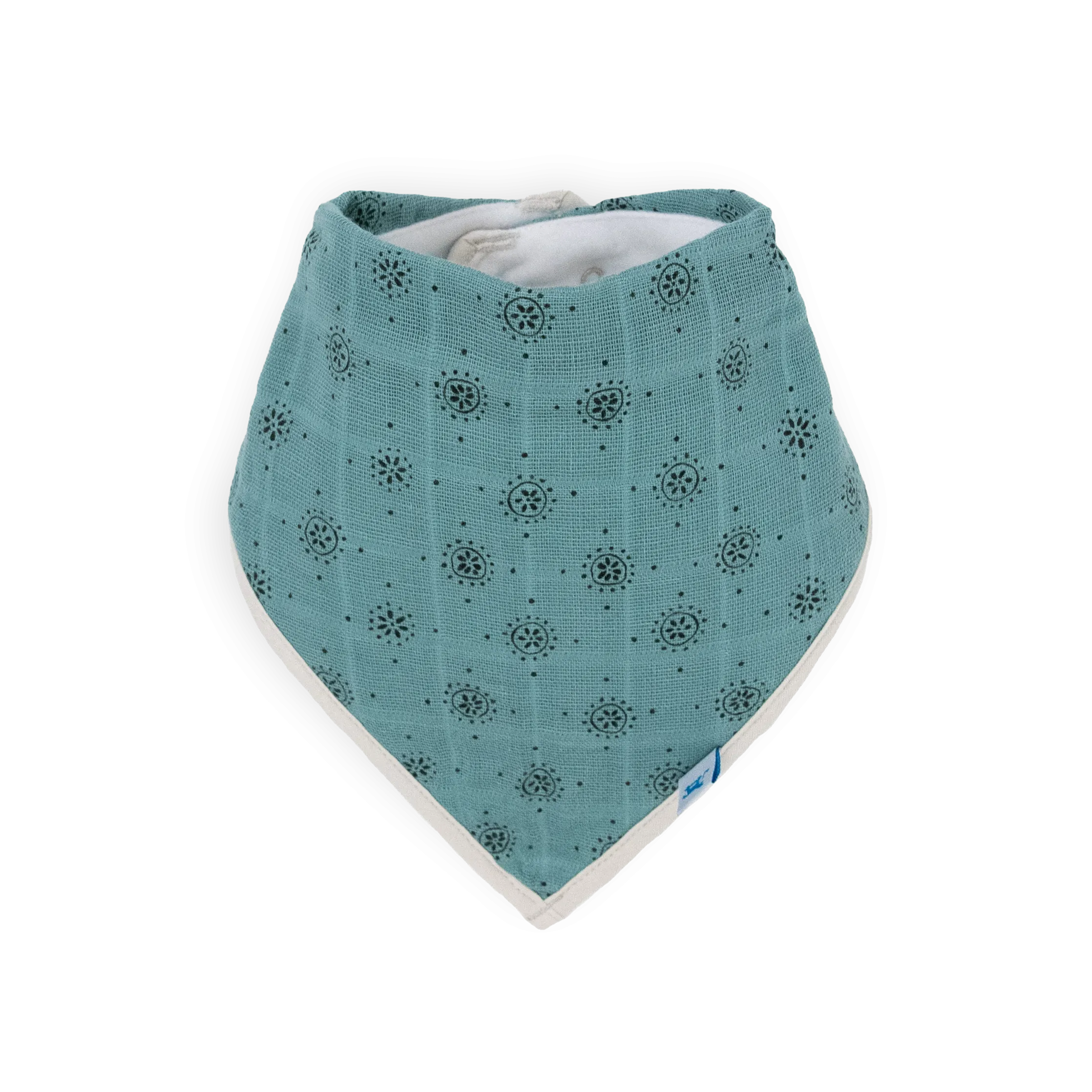 Cotton Muslin   Fleece Bandana Bib 4 Pack - Vintage Floral