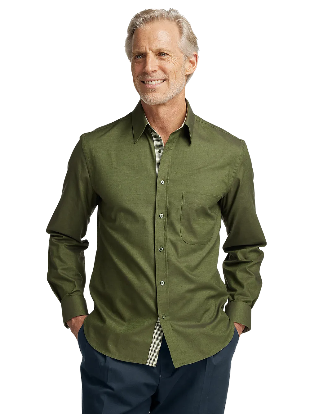 Cotton Solid Casual Shirt - Green