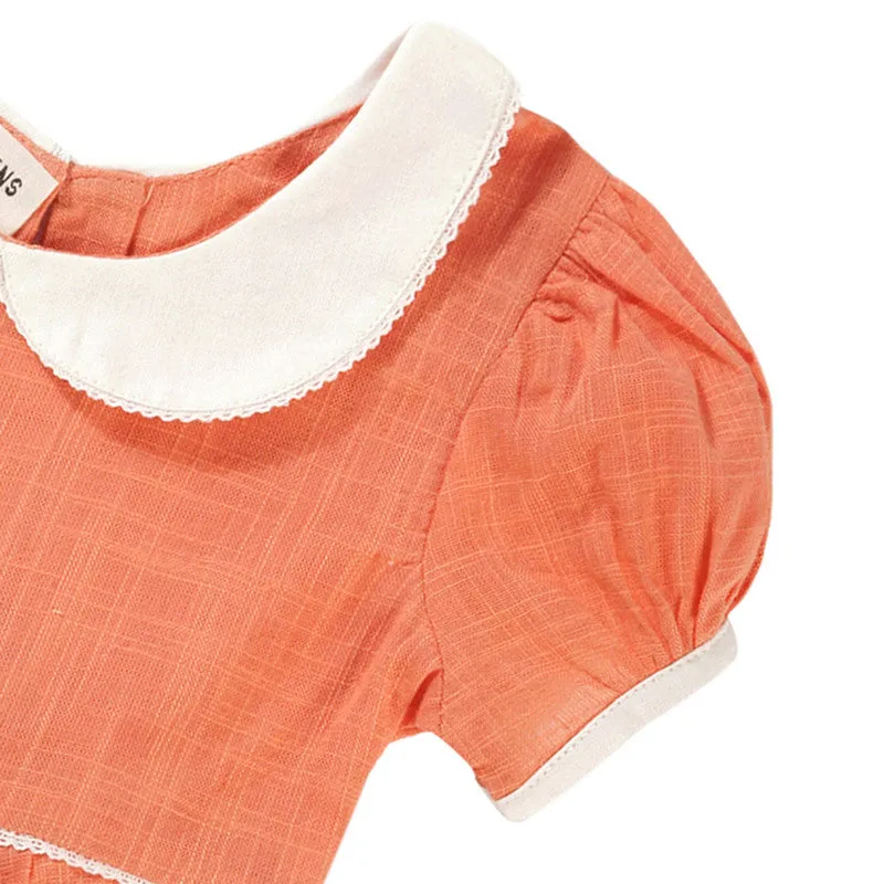 Cotton Tangarine Dress For Baby Girls | Pink