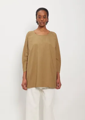 Cotton Tunic Top — Beige