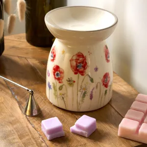 Country Life Poppy Ceramic Wax & Oil Warmer