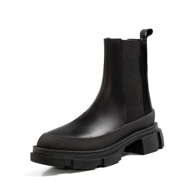 Cow Leather Chelsea Boots