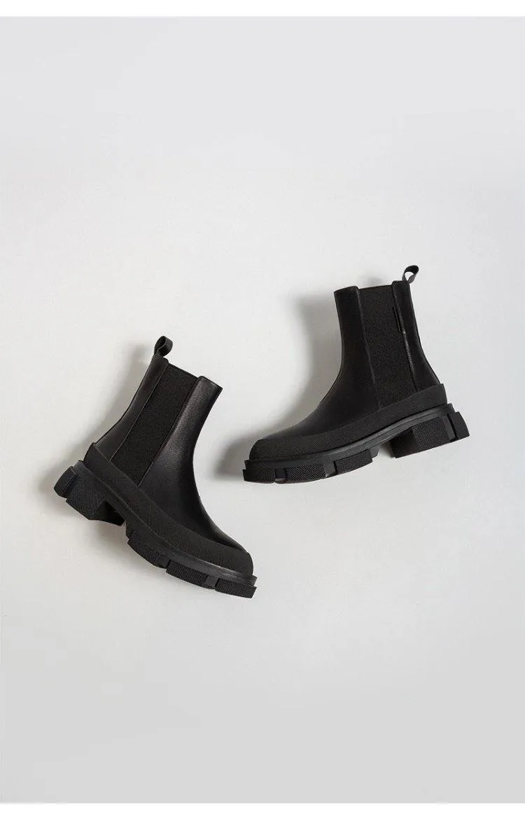 Cow Leather Chelsea Boots