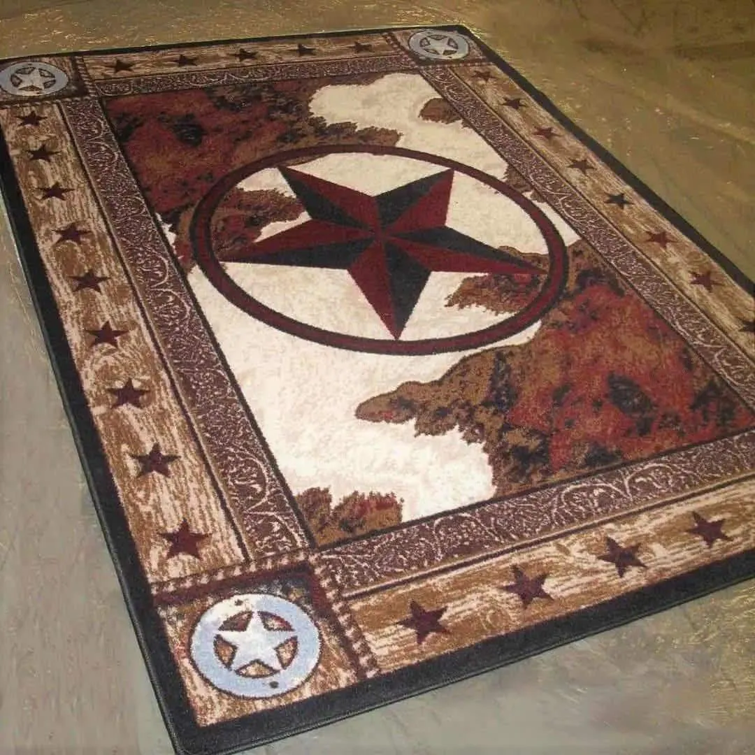 Cowhide Print & Western Star Area Rugs