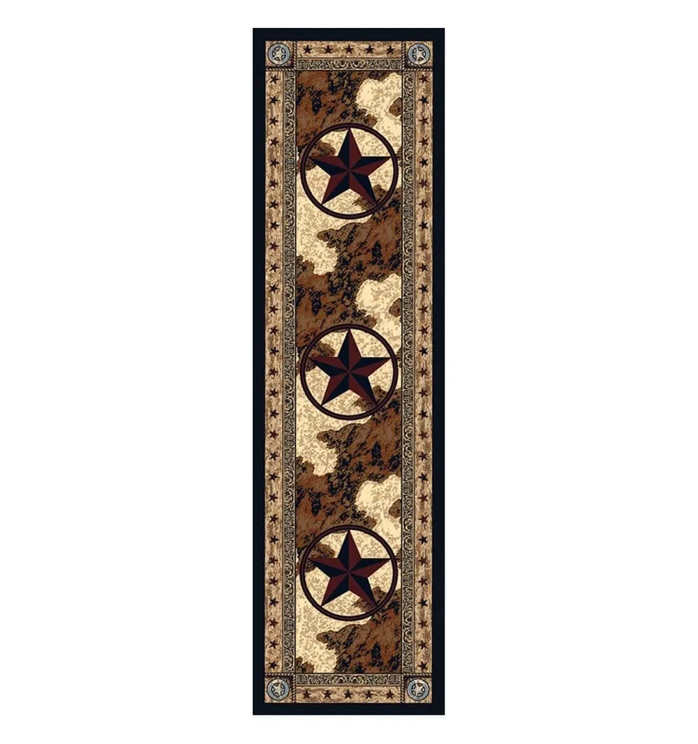 Cowhide Print & Western Star Area Rugs