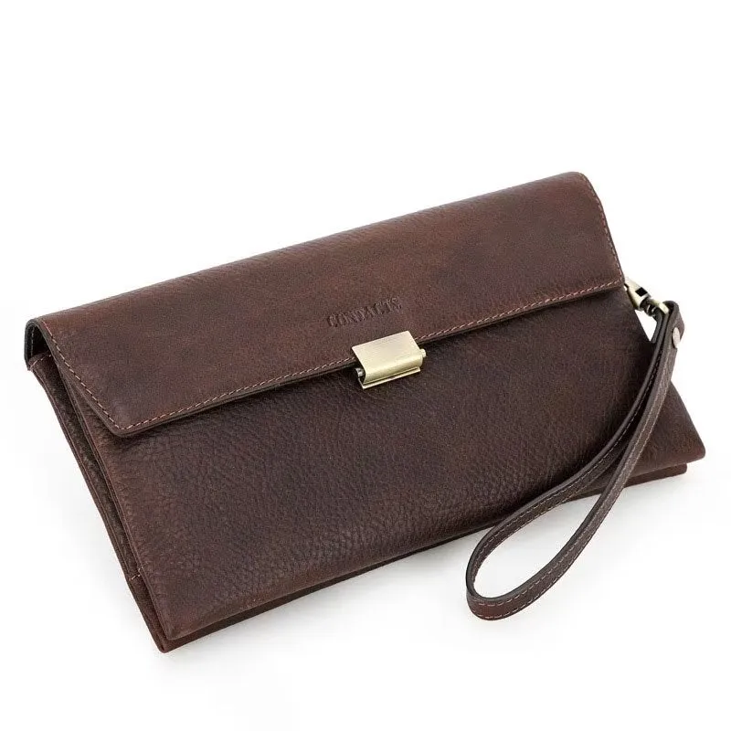 CowLuxe Luxury Leather Men's Petite Handbag