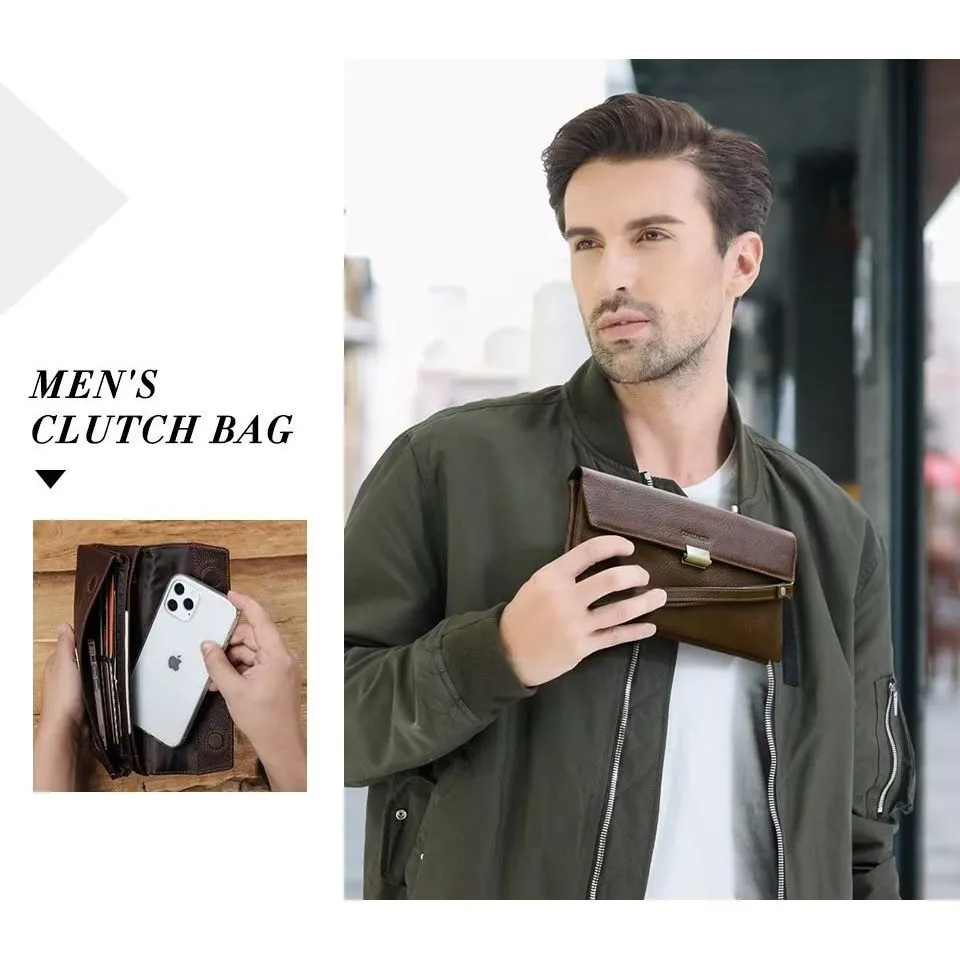 CowLuxe Luxury Leather Men's Petite Handbag