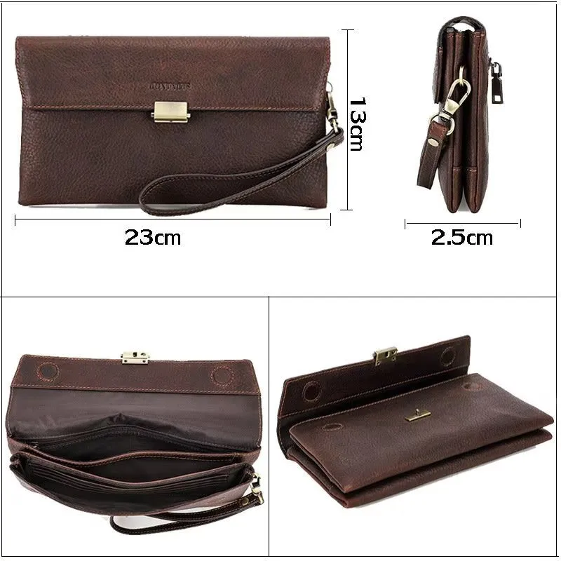 CowLuxe Luxury Leather Men's Petite Handbag