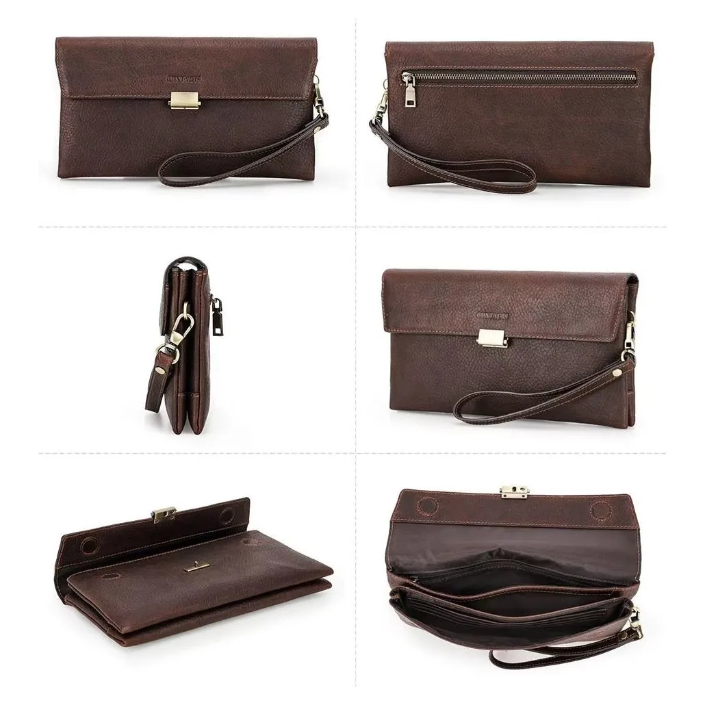 CowLuxe Luxury Leather Men's Petite Handbag