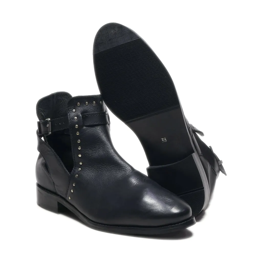 Cox Ankle Boots Leather Black Colour For Women