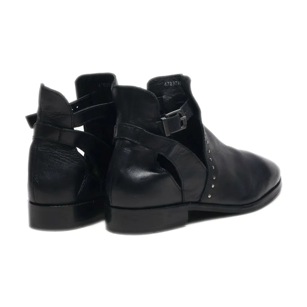 Cox Ankle Boots Leather Black Colour For Women