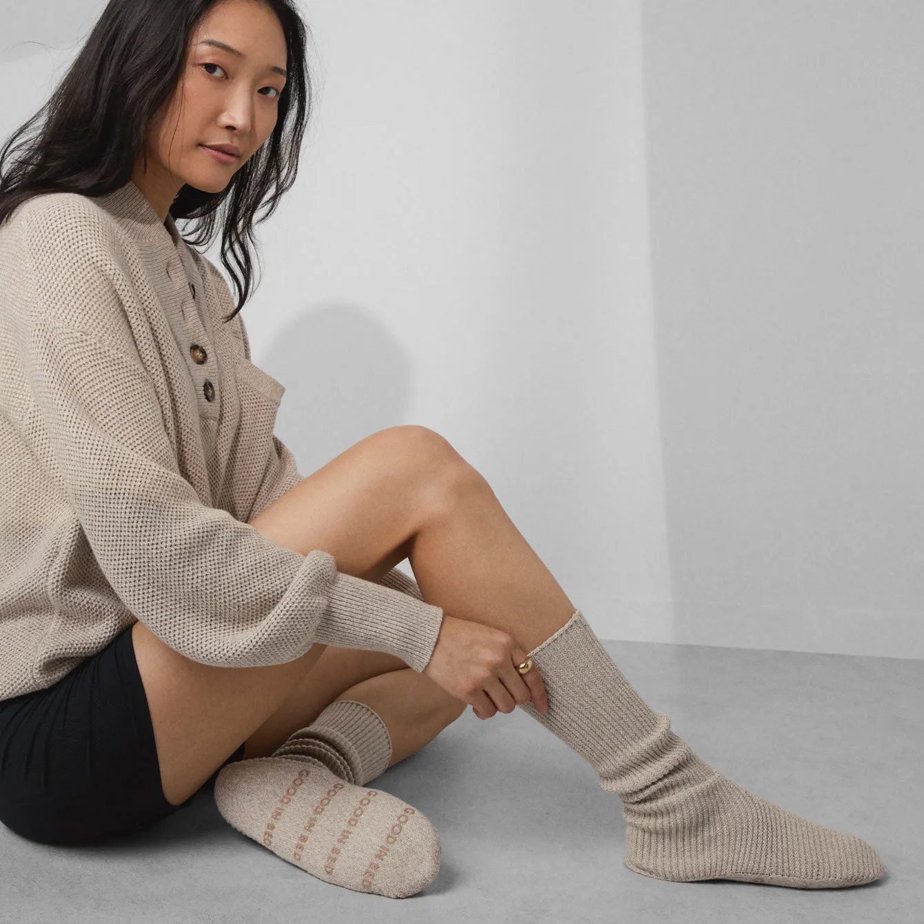 Cozy Cotton Silk Tall Slipper Sock