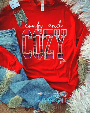 Cozy Red Long Sleeve Tee Red