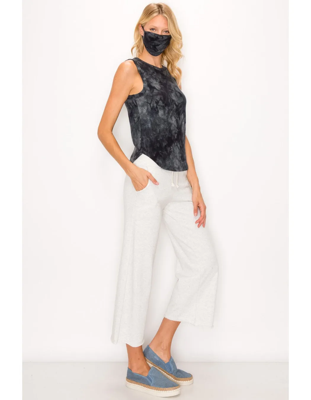 Cozy Tie Dye Tank Slate