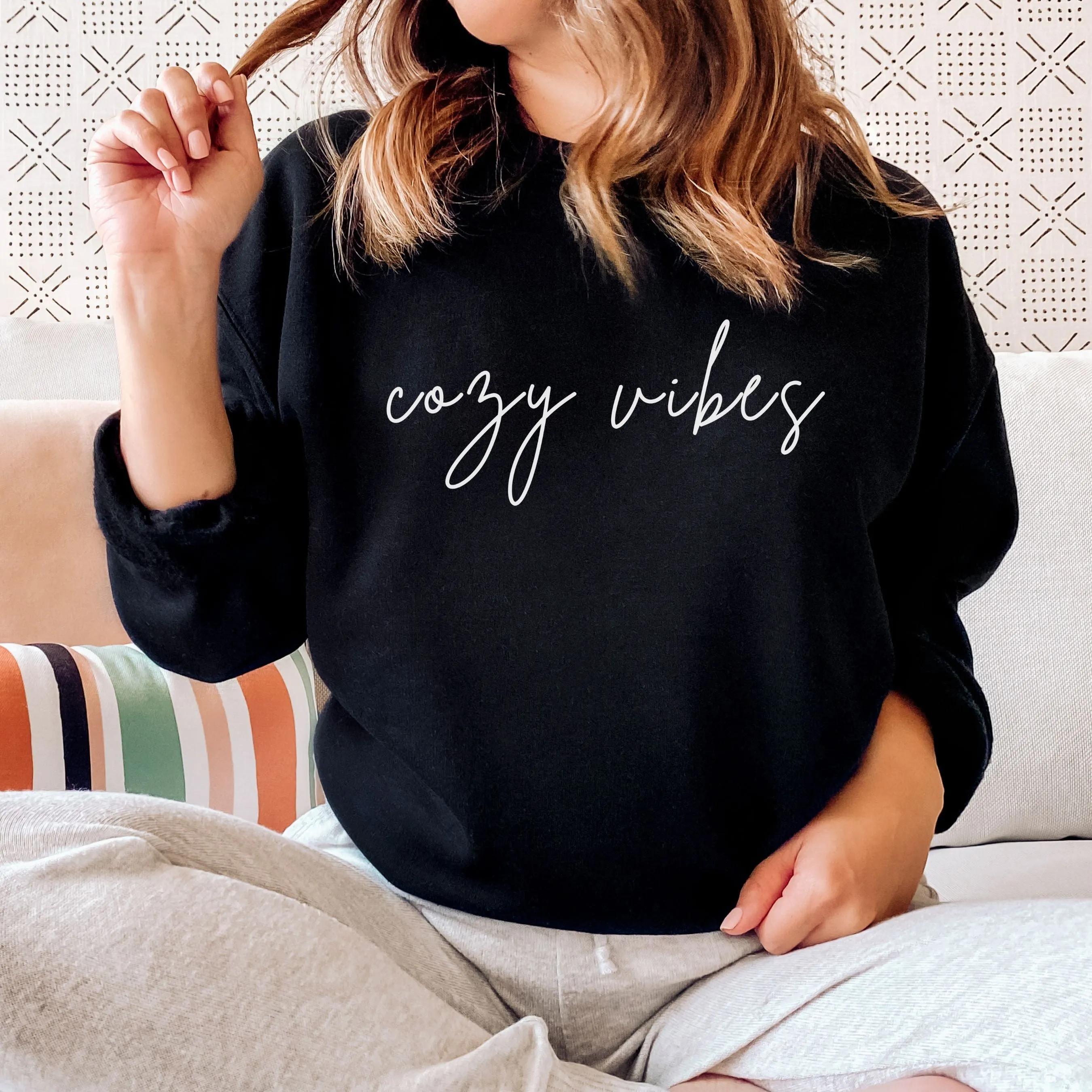 Cozy Vibes- COZY Crewneck Pullover
