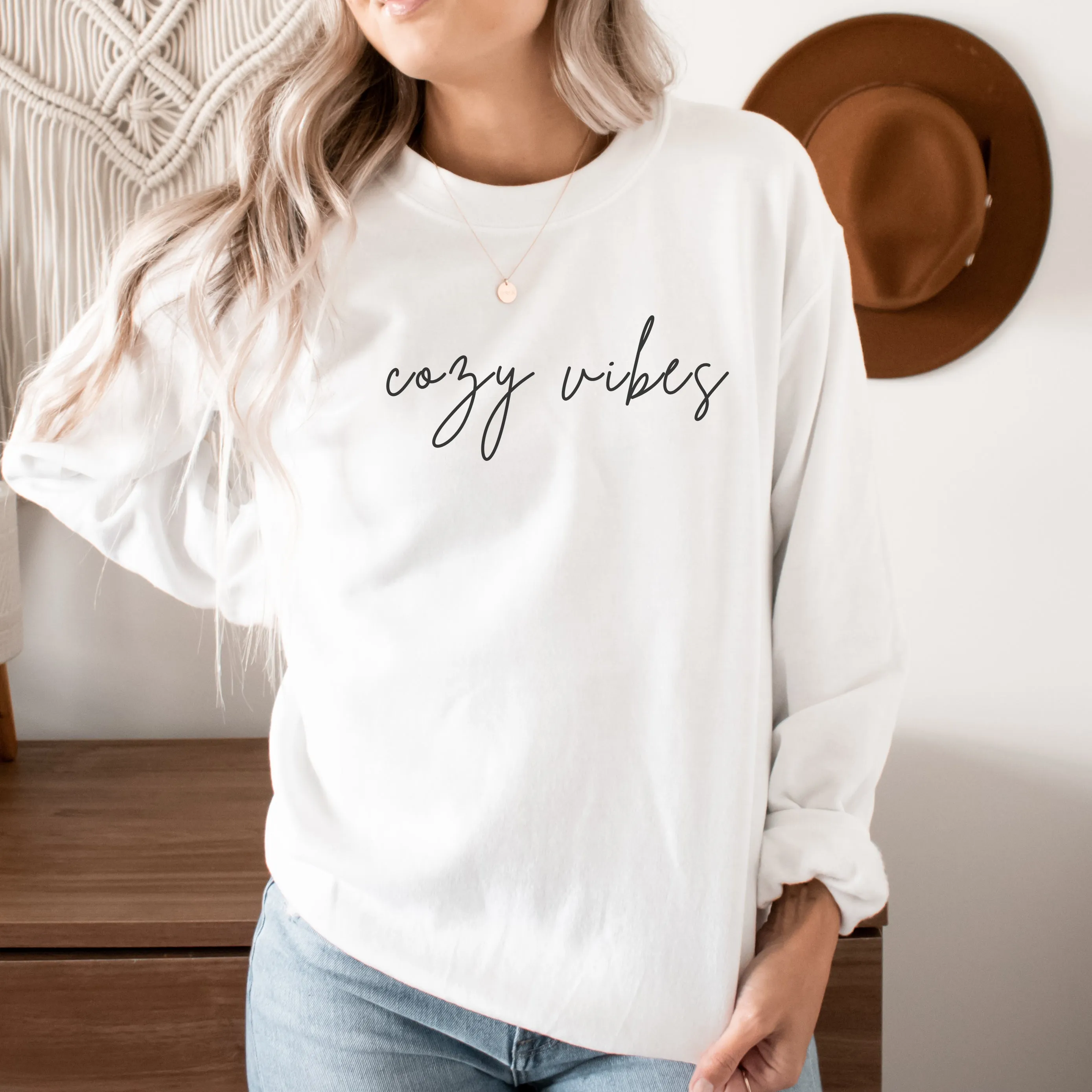 Cozy Vibes- COZY Crewneck Pullover