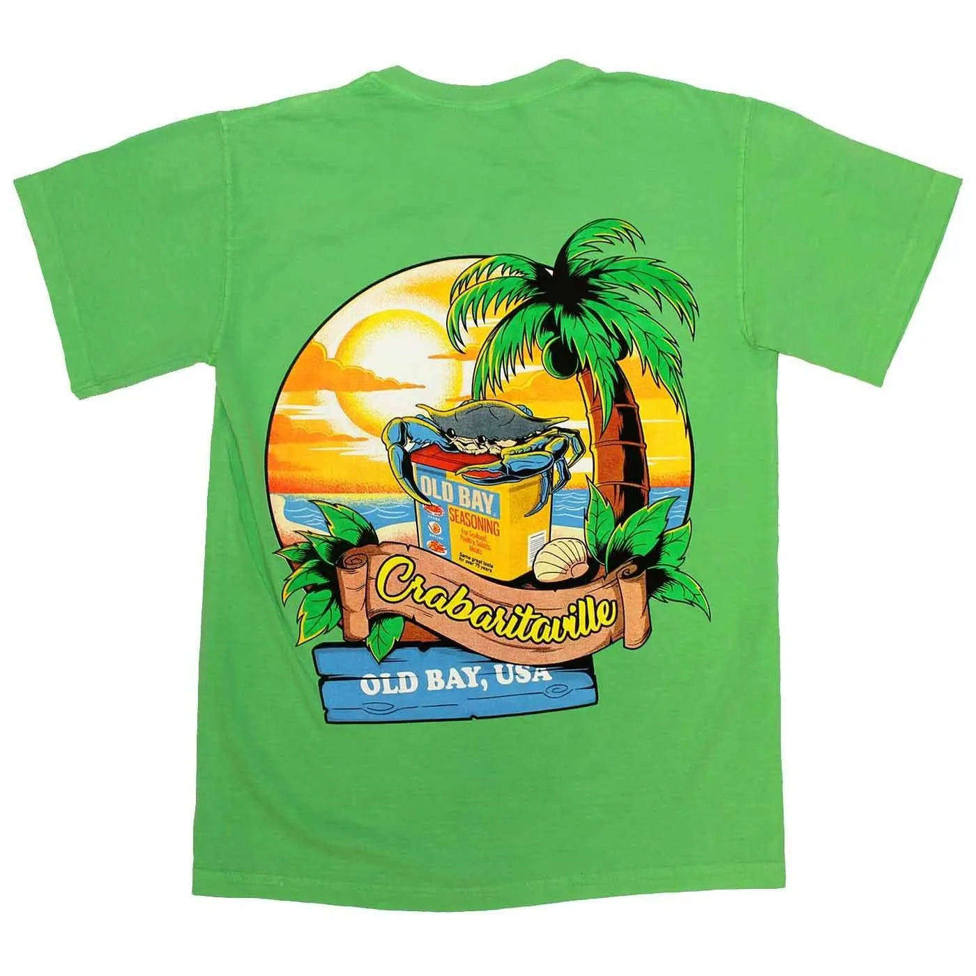 Crabaritaville - OLD BAY, USA (Neon Green) / Shirt