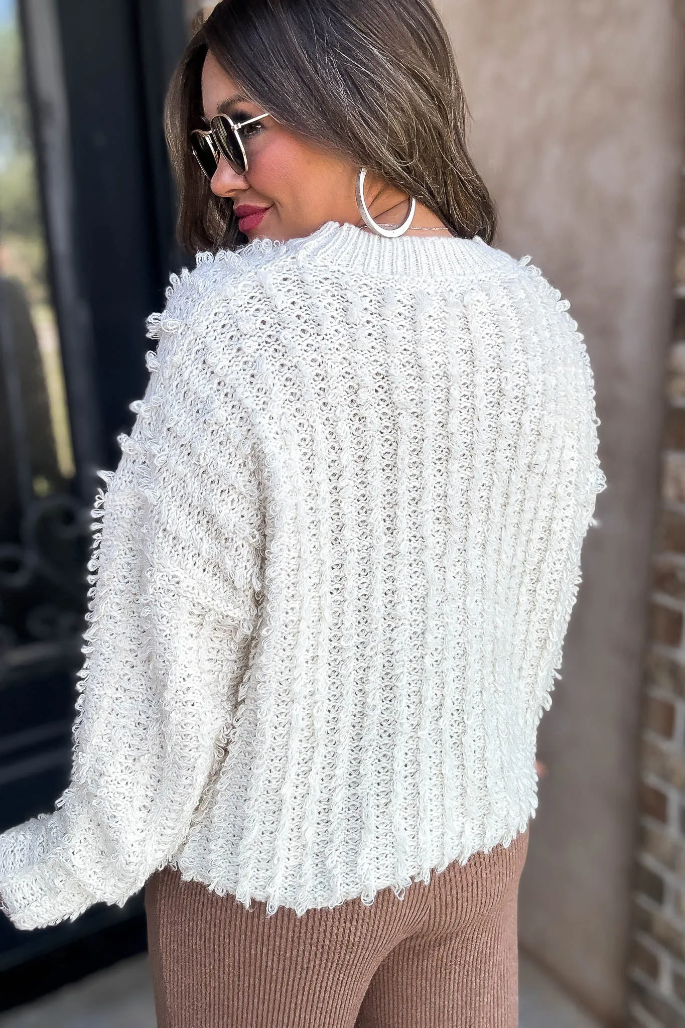 Cream Detailed Sweater