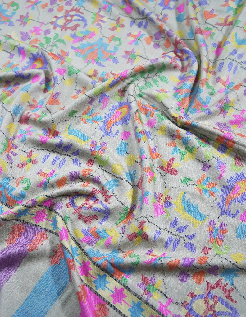 creamy banana yellow men"s kani jamma pashmina shawl 8883