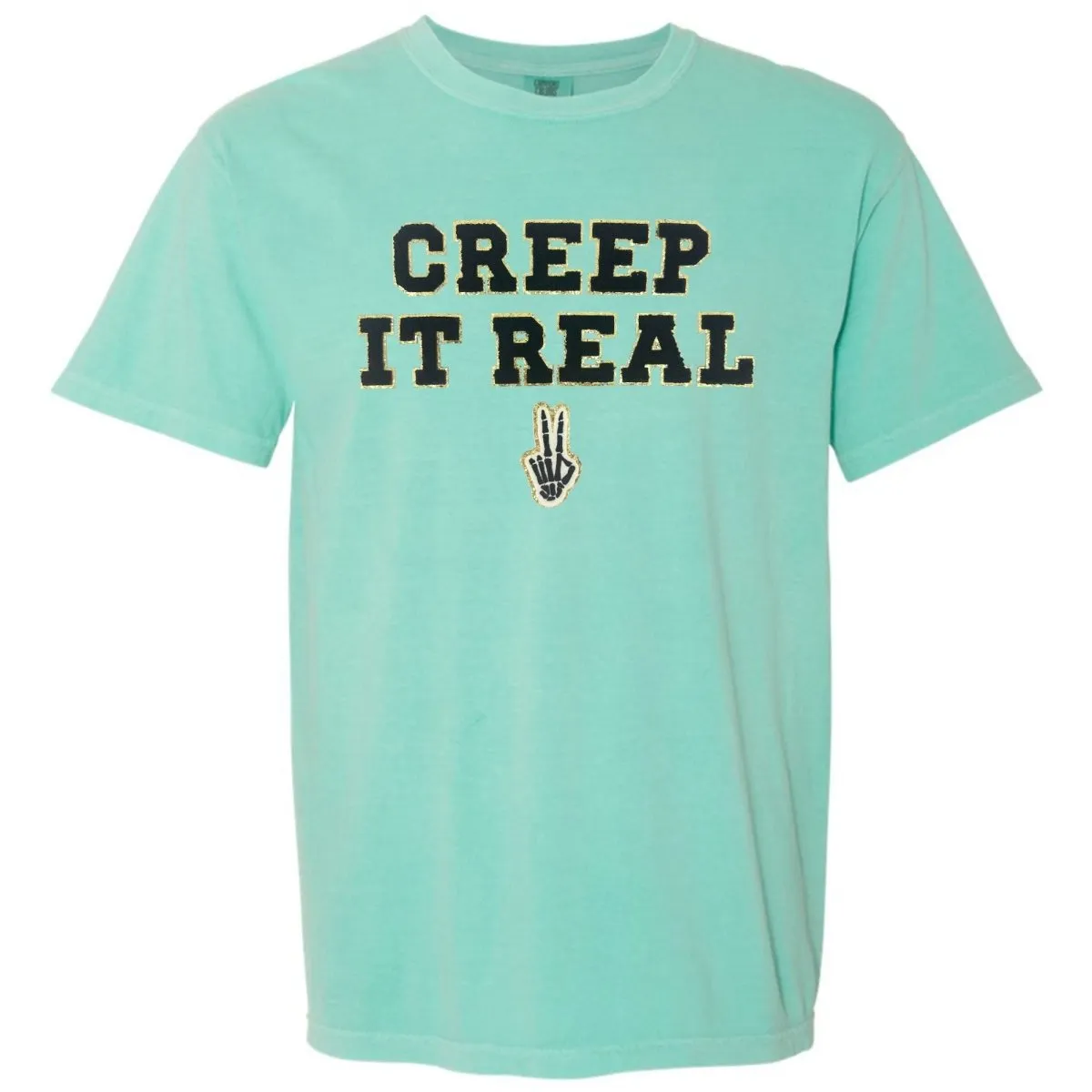 'Creep It Real' Letter Patch T-Shirt