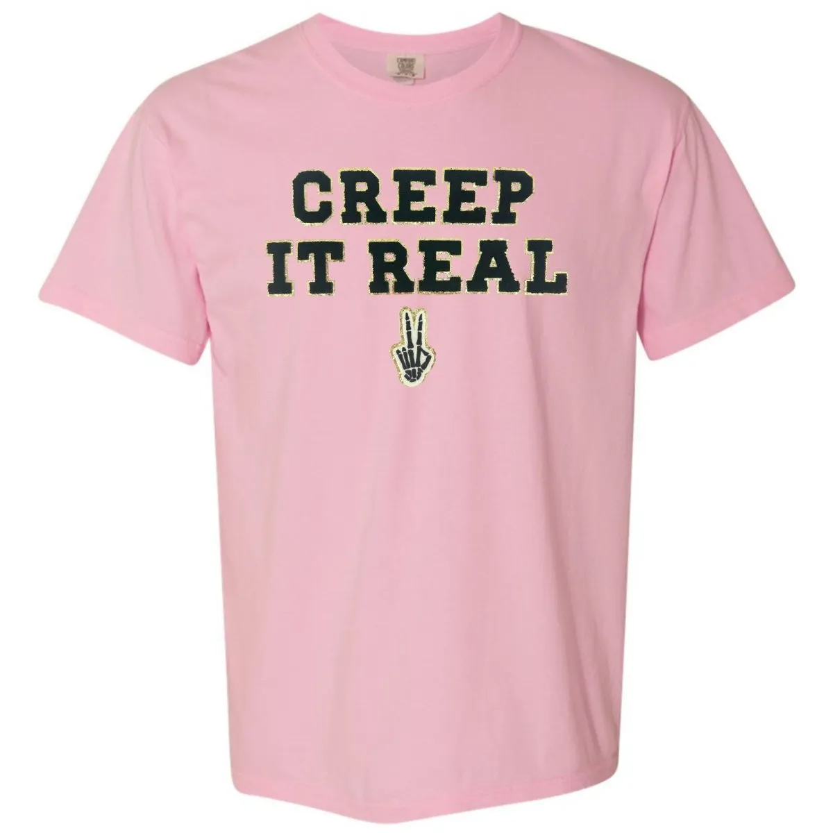 'Creep It Real' Letter Patch T-Shirt