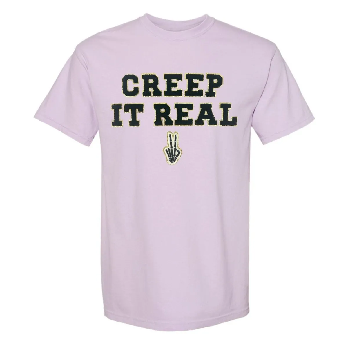 'Creep It Real' Letter Patch T-Shirt