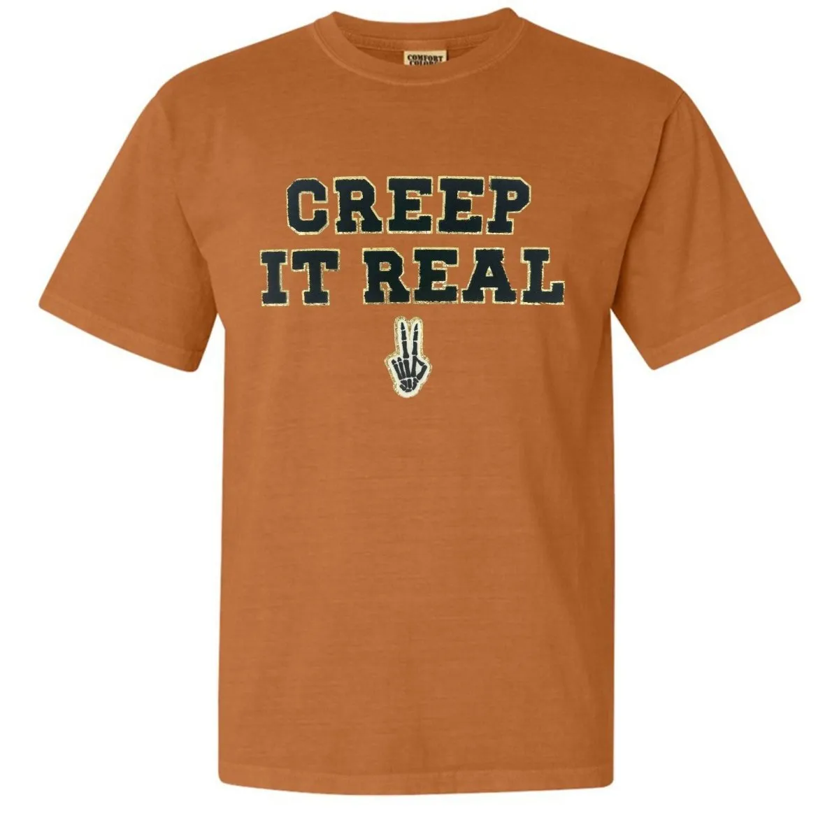 'Creep It Real' Letter Patch T-Shirt