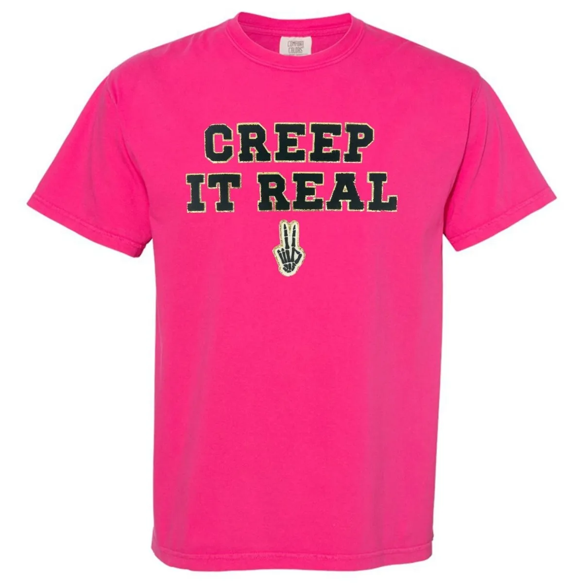 'Creep It Real' Letter Patch T-Shirt