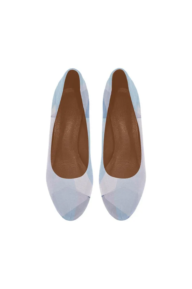 Crepe Pastel Blue Women's High Heels (Model 044)