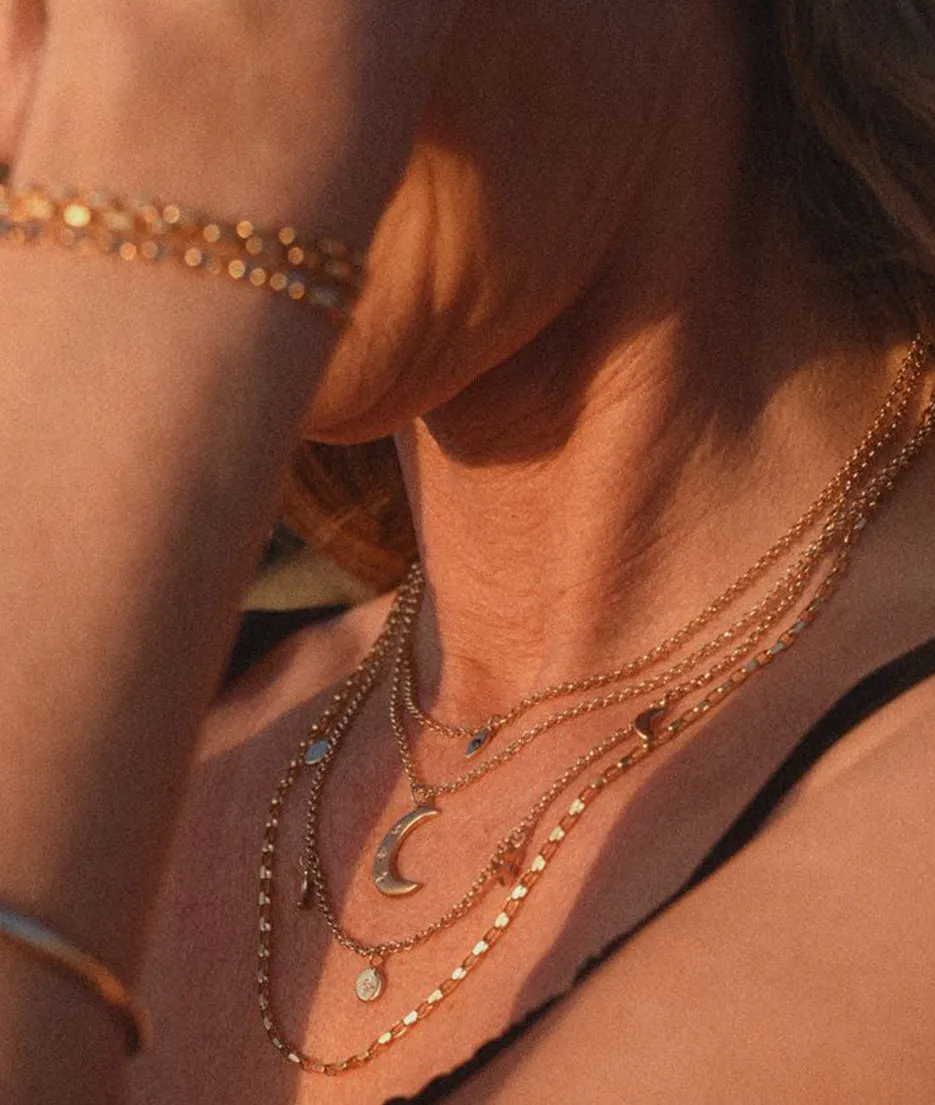 Crescent Moon & Stars necklace