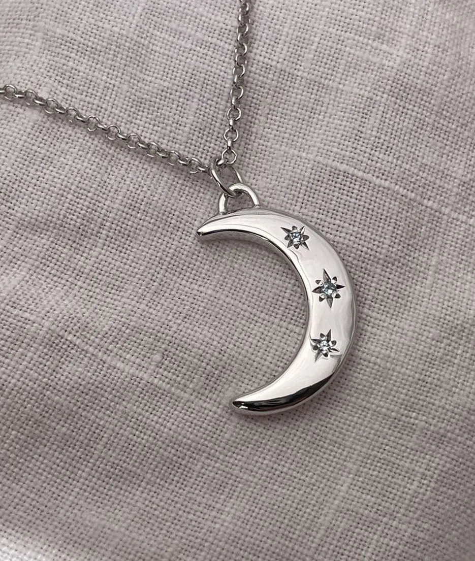 Crescent Moon & Stars necklace