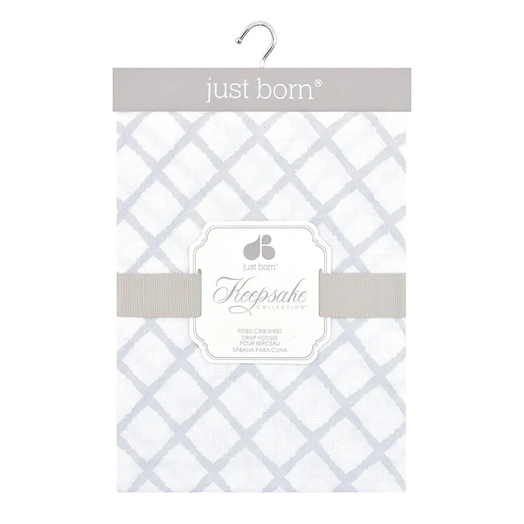 Crib Sheet Diamond Trellis