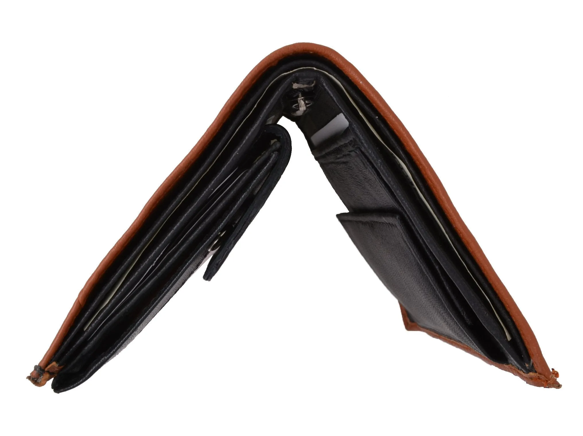 Crocodile Pattern RFID Blocking Premium Leather European Style Bifold Trifold Wallet with ID Window RFIDP518CR (C)