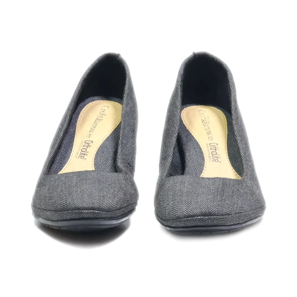 Croft & Barrow Mid-Heel Shoes Fabric Grey Colour For Women