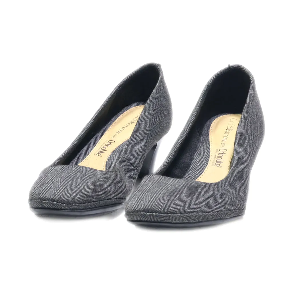 Croft & Barrow Mid-Heel Shoes Fabric Grey Colour For Women
