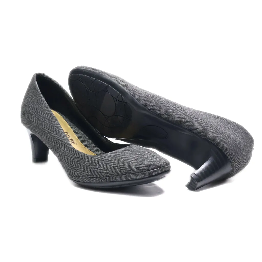 Croft & Barrow Mid-Heel Shoes Fabric Grey Colour For Women