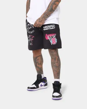 Crooks & Castles Miami Sportek Shorts Black