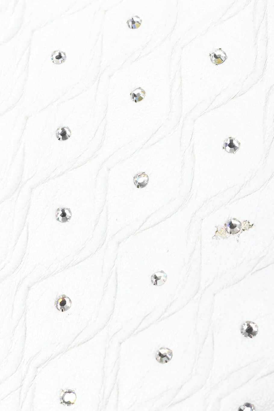 Cropped Rhinestone Leather Jacket