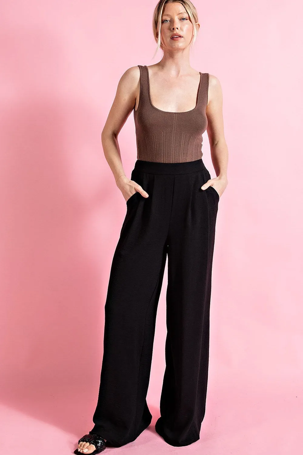 CURVY BLACK MILANO PANTS