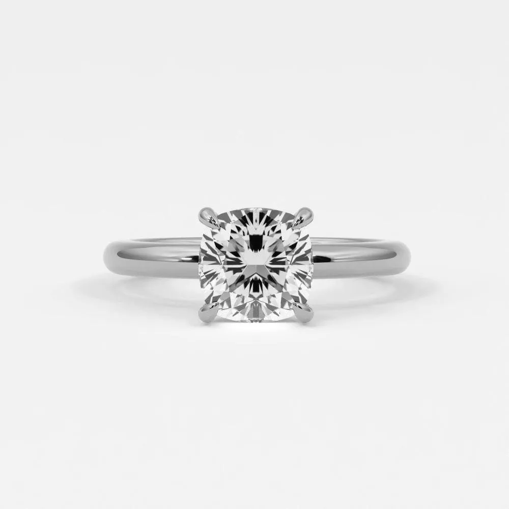 Cushion Cut Diamond Solitaire Band