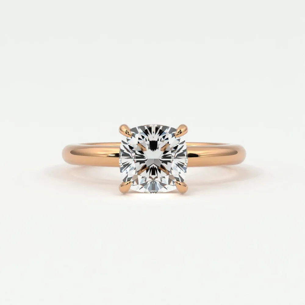 Cushion Cut Diamond Solitaire Band