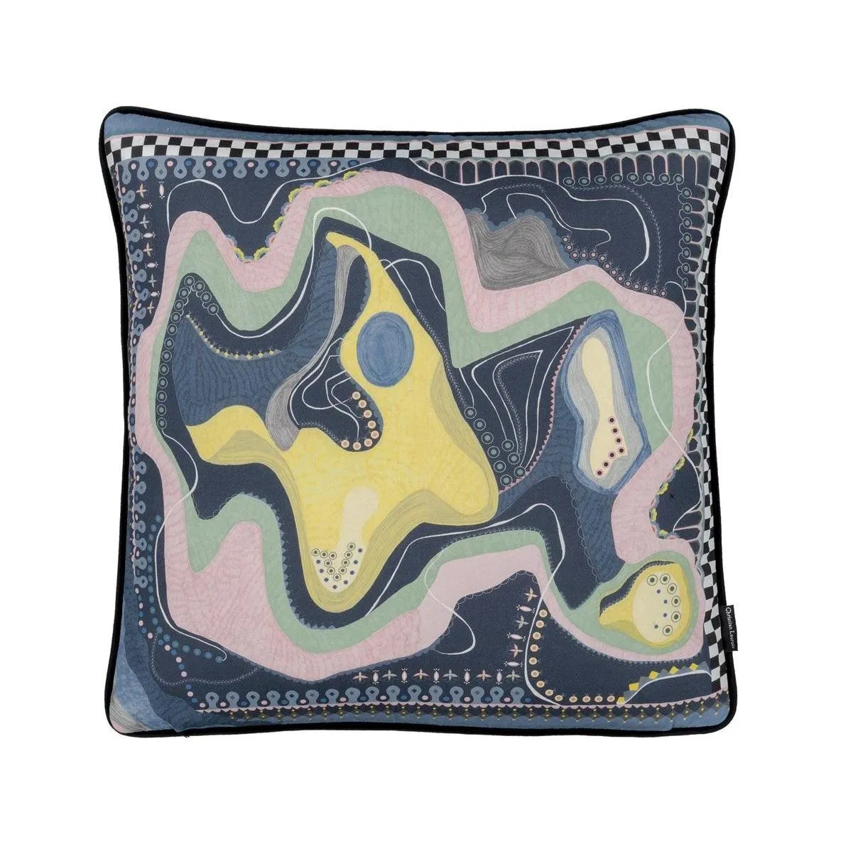 Cushion WHITE SANDS SUNSET RUISSEAU cotton satin