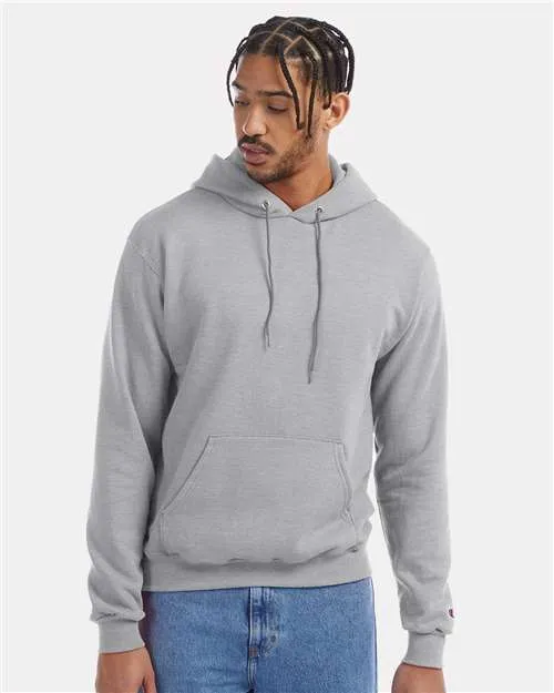 Custom Embroidered - Champion - Powerblend® Hooded Sweatshirt - Black - S700