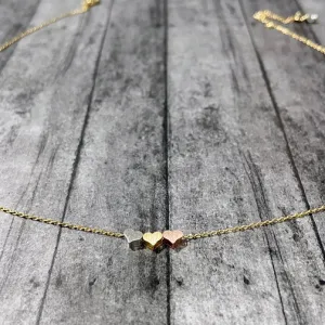 Custom Mixed Metal Heart Necklace