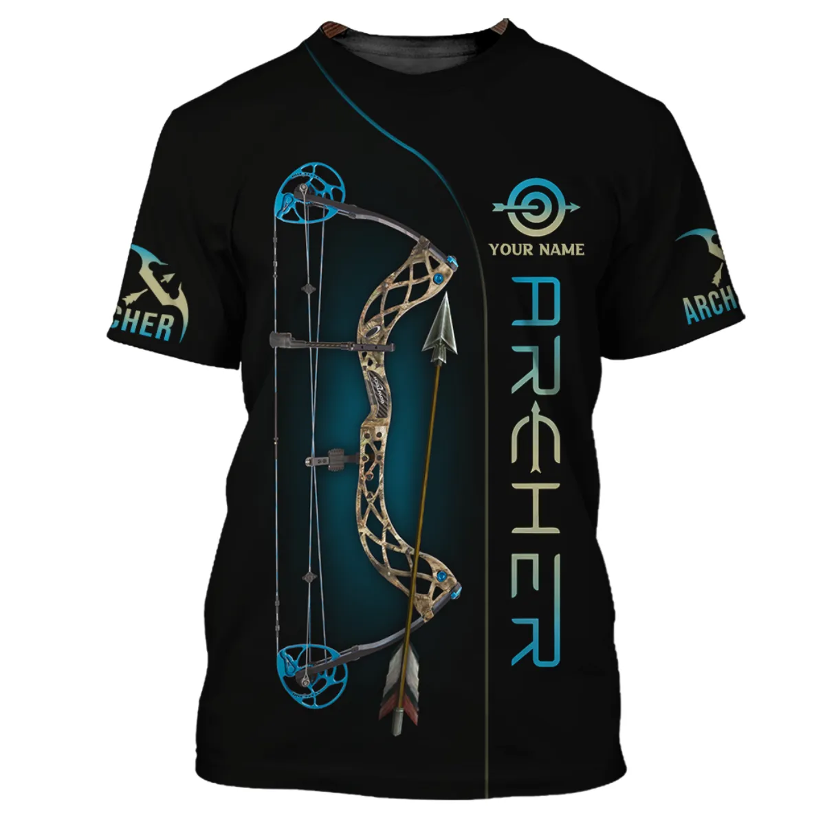 Custom Name Classic Archer 3D Long Sleeve Shirt, Archery Shirt
