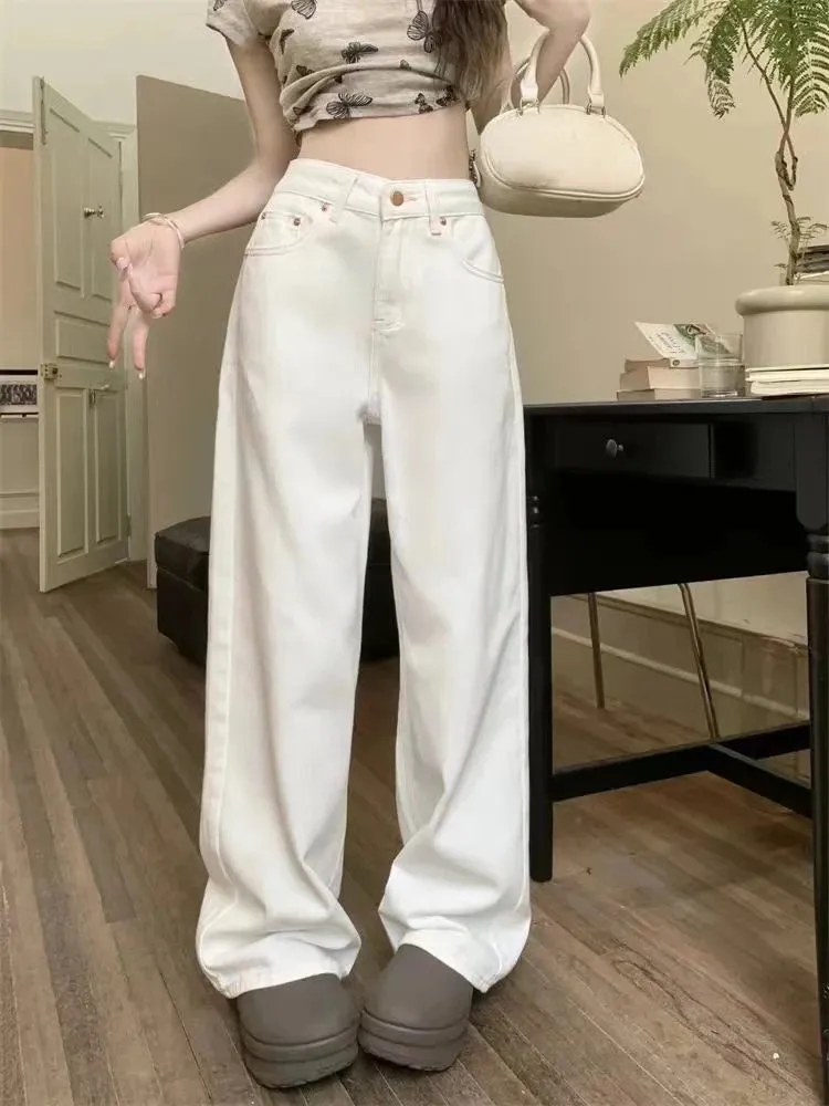 Cute Bow Accent Wide-Leg Jeans