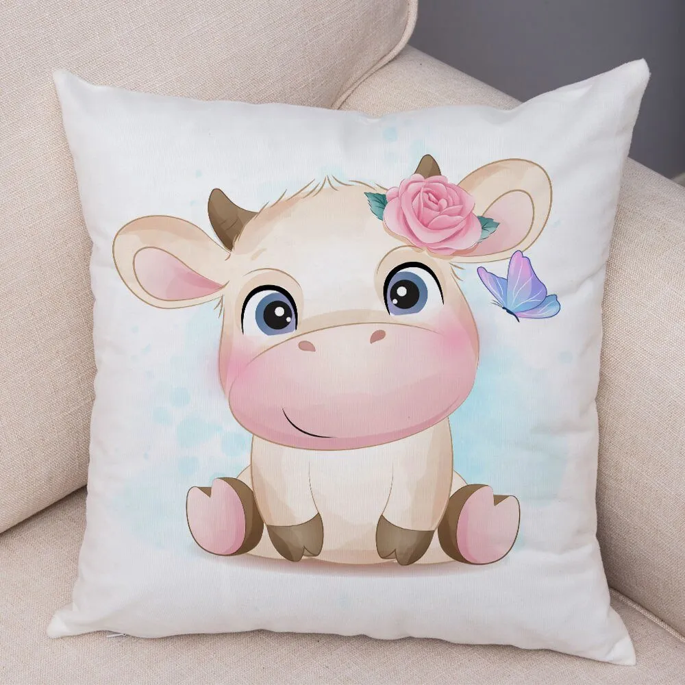 Cute Cartoon Animal Pillowcase - Decorative Cushion Cover