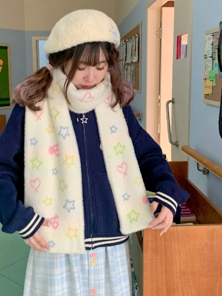 Cute Illustration Woolen Warm Scarf【s0000005274】