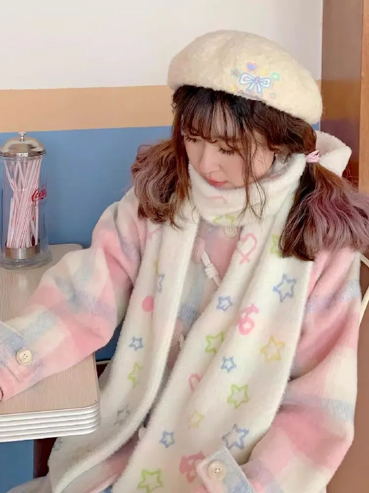 Cute Illustration Woolen Warm Scarf【s0000005274】